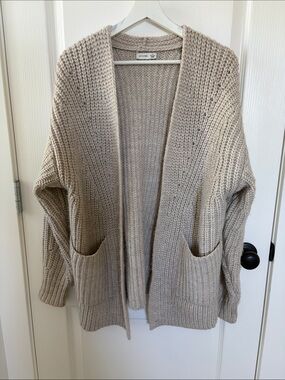 Gentle Fawn Chunky Knit Open-Front Grandpa Cardigan